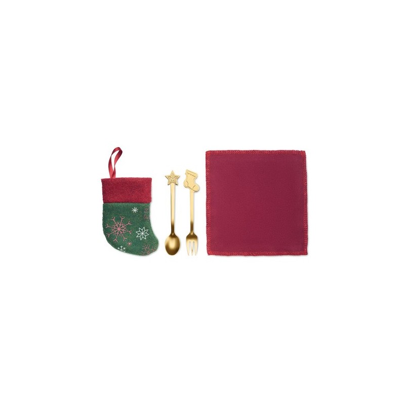 Set de Couverts à Dessert HOLLYWARE - Élégance Festive