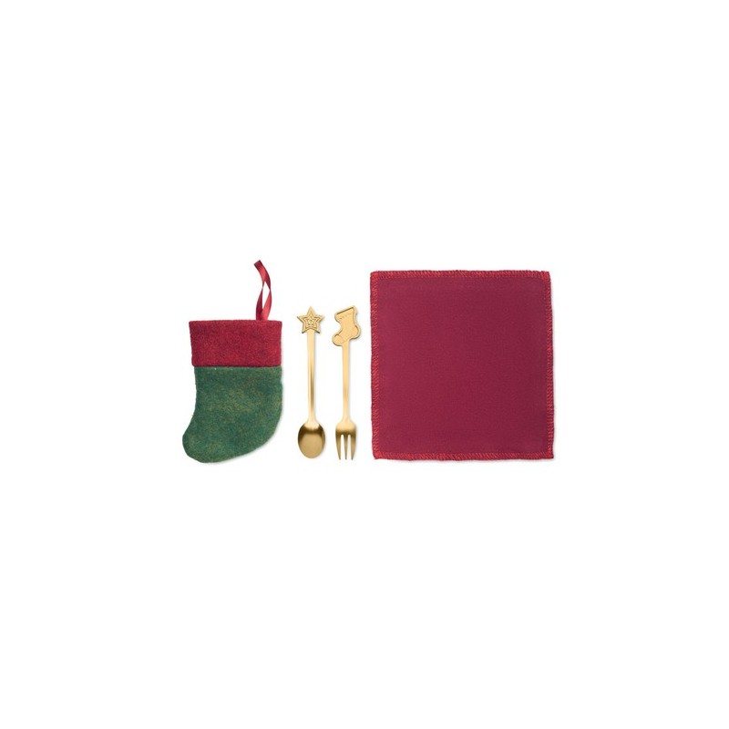 Set de Couverts à Dessert HOLLYWARE - Élégance Festive