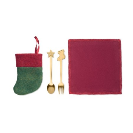 Set de Couverts à Dessert HOLLYWARE - Élégance Festive
