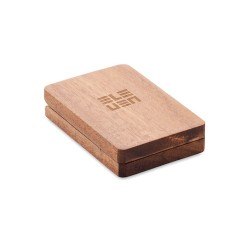 Câbles 3 en 1 personnalisés - Set économique pour tous vos appareils VERSA Matières : bambou Couleurs : bois goodies publicitair