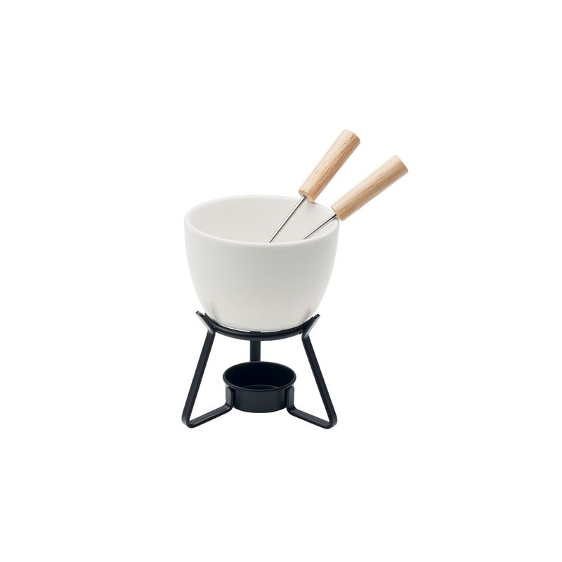 Set à fondue en céramique personnalisée 240 ml - KASE Matières : céramique Couleurs : blanc