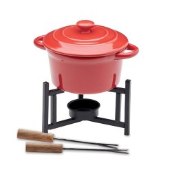 Set à fondue personnalisée 300ml - BIG KASE, idéale pour les cadeaux Matières : céramique Couleurs : rouge