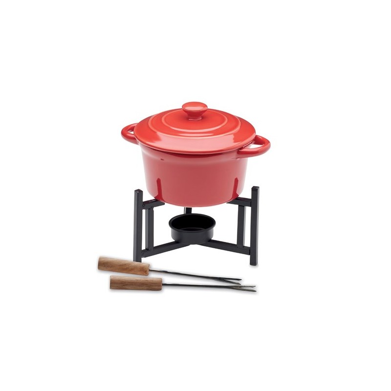 Set à fondue personnalisée 300ml - BIG KASE, idéale pour les cadeaux Matières : céramique Couleurs : rouge