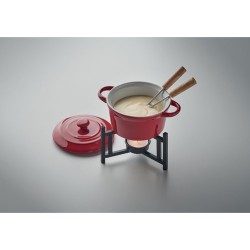 Set à fondue personnalisée 300ml - BIG KASE, idéale pour les cadeaux Matières : céramique Couleurs : rouge goodies publicitaire 
