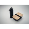 Set personnalisé de 2 pièces  pour le déjeuner : Bouteille et Boîte à Déjeuner EMERALD Couleurs : noir Matières : acier inoxydab