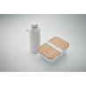 Set personnalisé de 2 pièces  pour le déjeuner : Bouteille et Boîte à Déjeuner EMERALD Couleurs : blanc Matières : acier inoxyda