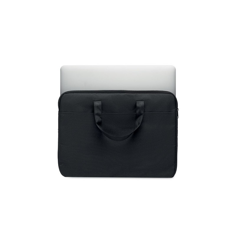 Sacoche personnalisable  pour portable 15" FODRAL Matières : PET recyclé Couleurs : noir personnalisable avec votre logo