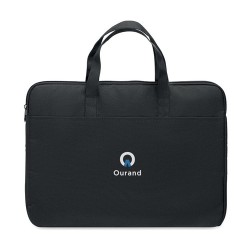 Sacoche personnalisable  pour portable 15" FODRAL Matières : PET recyclé Couleurs : noir goodies publicitaire événementiel
