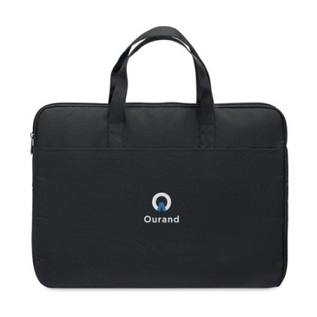 Sacoche personnalisable  pour portable 15" FODRAL Matières : PET recyclé Couleurs : noir goodies publicitaire événementiel