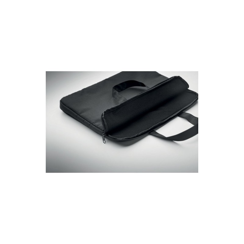 Sacoche personnalisable  pour portable 15" FODRAL Matières : PET recyclé Couleurs : noir marquage laser ultra précis