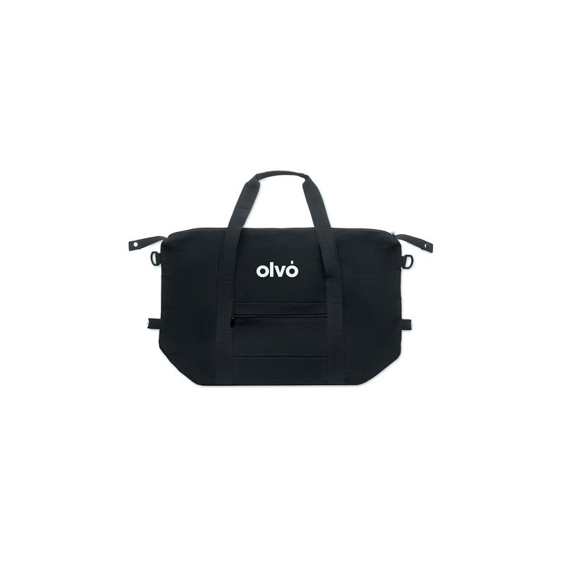Sac weekend  en matériau recyclé KOPER TOTE Matières : coton recyclé Couleurs : noir marquage laser ultra précis
