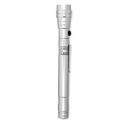 Lampe Extensible Unique Publicitaire - STRECH-TORCH Matières : aluminium Couleurs : argenté personnalisable avec votre logo