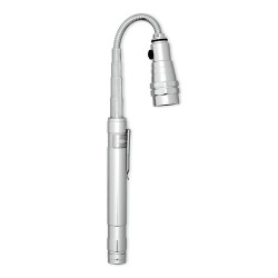 Lampe Extensible Unique Publicitaire - STRECH-TORCH Matières : aluminium Couleurs : argenté marquage laser ultra précis