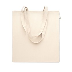 Sac shopping  en coton recyclé personnalisé VIVEKA Matières : coton recyclé Couleurs : beige