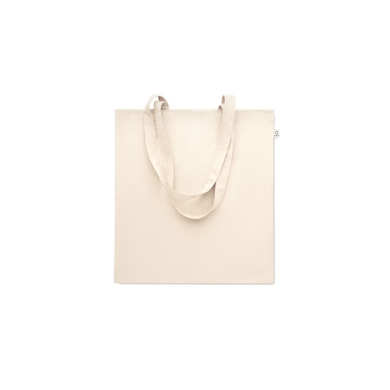 Sac shopping  en coton recyclé personnalisé VIVEKA Matières : coton recyclé Couleurs : beige