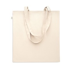 Sac shopping  en coton recyclé personnalisé VIVEKA Matières : coton recyclé Couleurs : beige cadeau entreprise pas cher