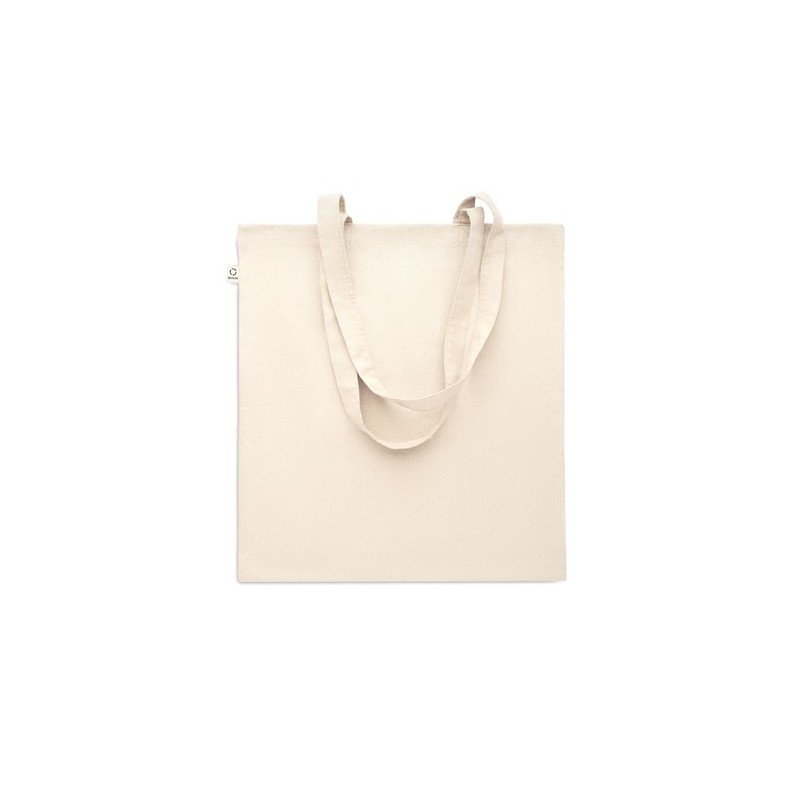 Sac shopping  en coton recyclé personnalisé VIVEKA Matières : coton recyclé Couleurs : beige cadeau entreprise pas cher