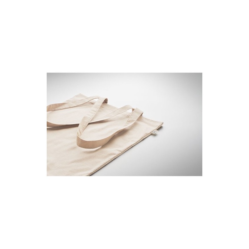 Sac shopping  en coton recyclé personnalisé VIVEKA Matières : coton recyclé Couleurs : beige impression haute définition