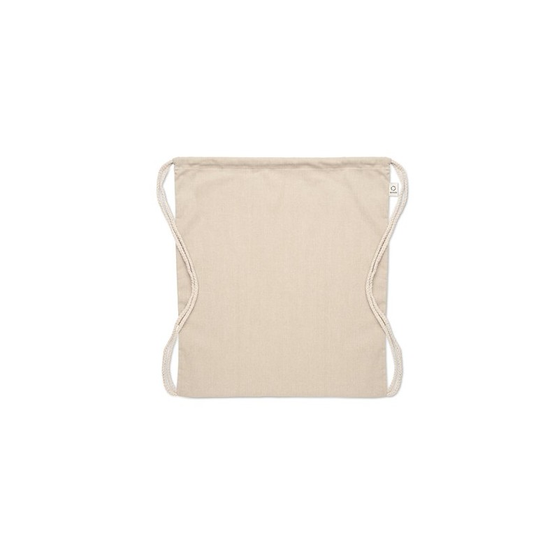 Sac shopping  en coton recyclé personnalisé - CABETRI Matières : coton recyclé Couleurs : beige personnalisable avec votre logo