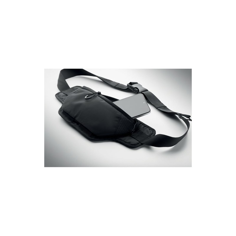 Sac banane  en nylon 420D - NYKO Couleurs : noir goodies publicitaire événementiel