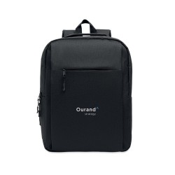 Sac à dos  RPET pour ordinateur personnalisé AKRAOS Matières : PET recyclé Couleurs : noir livraison express 24h 48h
