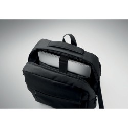 Sac à dos  RPET pour ordinateur personnalisé AKRAOS Matières : PET recyclé Couleurs : noir personnalisation rapide en France