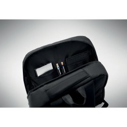 Sac à dos  RPET pour ordinateur personnalisé AKRAOS Matières : PET recyclé Couleurs : noir accessoire événementiel unique
