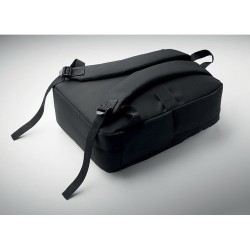 Sac à dos  RPET pour ordinateur personnalisé AKRAOS Matières : PET recyclé Couleurs : noir cadeau client original