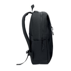 Sac à dos  RPET pour ordinateur personnalisé AKRAOS Matières : PET recyclé Couleurs : noir personnalisation sur mesure