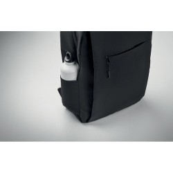 Sac à dos  RPET pour ordinateur personnalisé AKRAOS Matières : PET recyclé Couleurs : noir goodies publicitaire durable