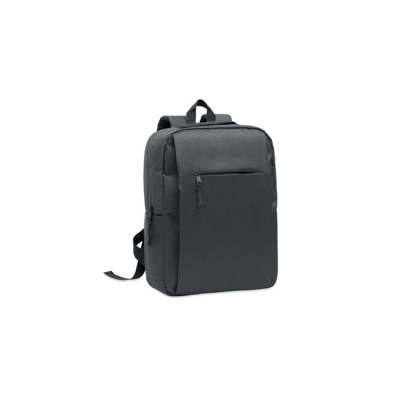 Sac à dos  RPET pour ordinateur personnalisé AKRAOS Matières : PET recyclé Couleurs : pierre personnalisable avec votre logo