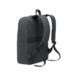 Sac à dos  RPET pour ordinateur personnalisé AKRAOS Matières : PET recyclé Couleurs : pierre marquage laser ultra précis