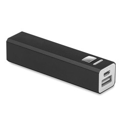 Power bank personnalisé en aluminium - POWERALU Matières : aluminium Couleurs : noir 2