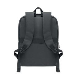 Sac à dos  RPET pour ordinateur personnalisé AKRAOS Matières : PET recyclé Couleurs : pierre impression logo haute qualité