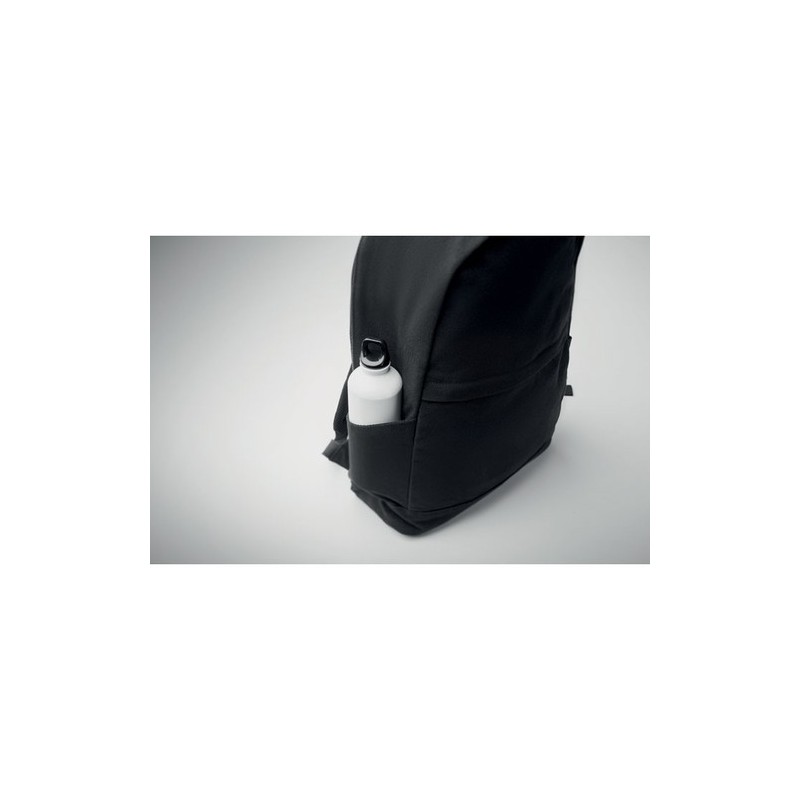 Sac à dos  et pratique 15" personnalisé KOPER BACK Matières : coton recyclé Couleurs : noir cadeau entreprise pas cher