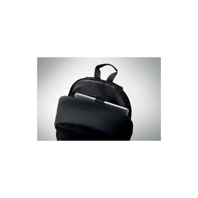 Sac à dos  et pratique 15" personnalisé KOPER BACK Matières : coton recyclé Couleurs : noir livraison express 24h 48h