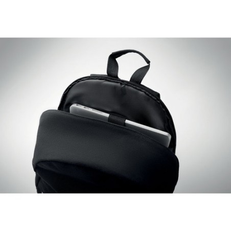 Sac à dos  et pratique 15" personnalisé KOPER BACK Matières : coton recyclé Couleurs : noir livraison express 24h 48h