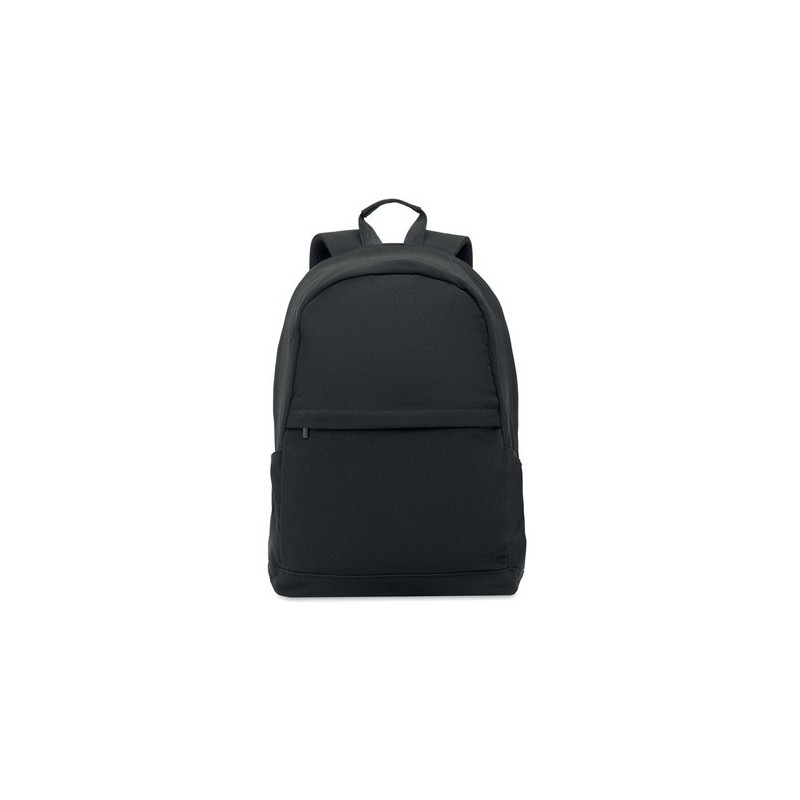 Sac à dos  et pratique 15" personnalisé KOPER BACK Matières : coton recyclé Couleurs : noir personnalisation rapide en France