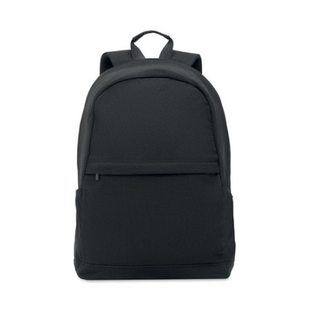 Sac à dos  et pratique 15" personnalisé KOPER BACK Matières : coton recyclé Couleurs : noir personnalisation rapide en France