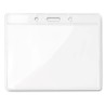Badge Événement Personnalisé 10x8 cm - BADGY Matières : PVC Couleurs : transparent
