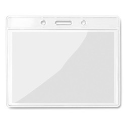 Badge Événement Personnalisé 10x8 cm - BADGY Matières : PVC Couleurs : transparent 2