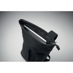 Sac à dos personnalisé  pour ordinateur 15' KOPER ROLL Matières : coton recyclé Couleurs : noir livraison express 24h 48h