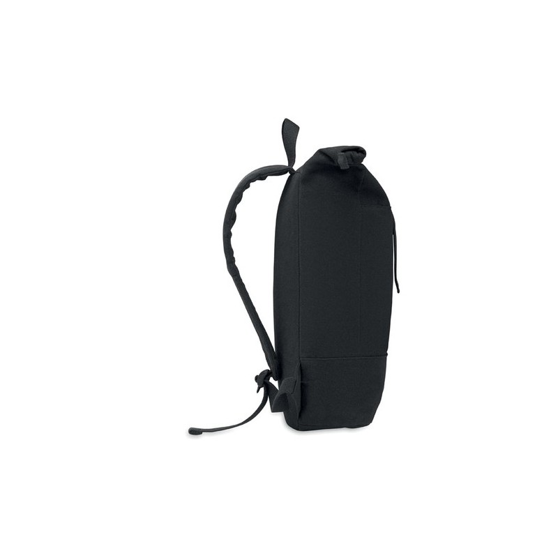 Sac à dos personnalisé  pour ordinateur 15' KOPER ROLL Matières : coton recyclé Couleurs : noir personnalisation rapide en Franc