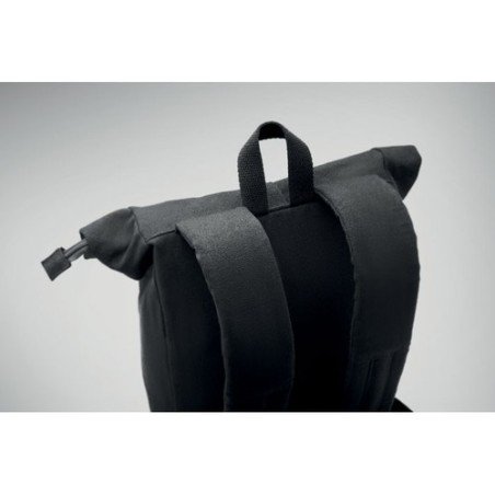 Sac à dos personnalisé  pour ordinateur 15' KOPER ROLL Matières : coton recyclé Couleurs : noir accessoire événementiel unique