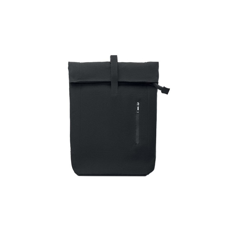 Sac à dos personnalisé  pour ordinateur 15' KOPER ROLL Matières : coton recyclé Couleurs : noir impression logo haute qualité