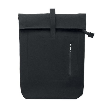 Sac à dos personnalisé  pour ordinateur 15' KOPER ROLL Matières : coton recyclé Couleurs : noir impression logo haute qualité