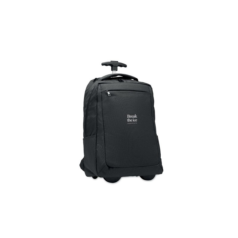 Sac à dos  en RPET 600D personnalisable pas cher - DALVIK Matières : PET recyclé Couleurs : noir personnalisable avec votre logo