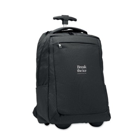 Sac à dos  en RPET 600D personnalisable pas cher - DALVIK Matières : PET recyclé Couleurs : noir personnalisable avec votre logo