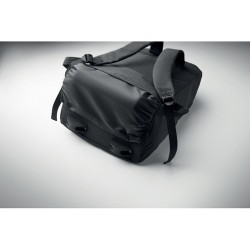 Sac à dos  en RPET 600D personnalisable pas cher - DALVIK Matières : PET recyclé Couleurs : noir objet promotionnel éco-responsa