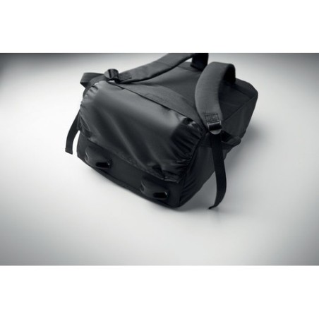 Sac à dos  en RPET 600D personnalisable pas cher - DALVIK Matières : PET recyclé Couleurs : noir objet promotionnel éco-responsa
